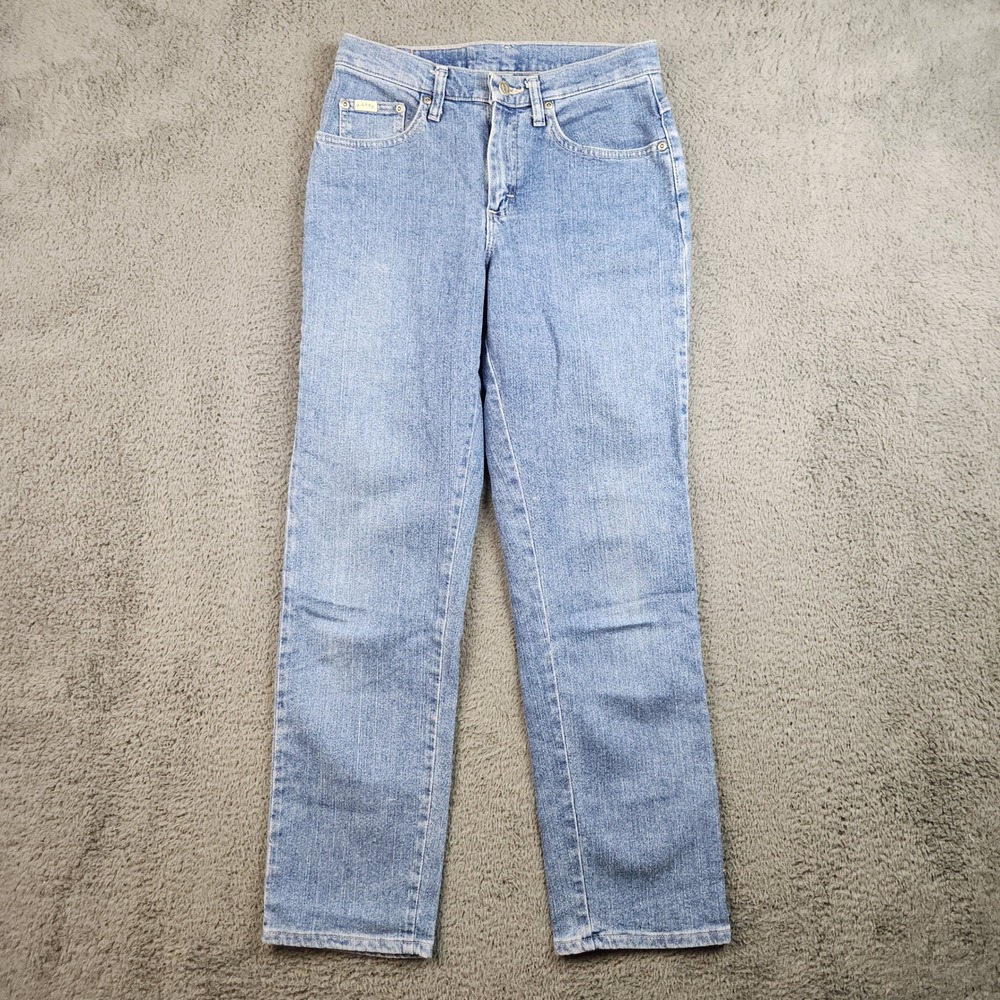 Vintage LEE Riders Jeans Womens 6 Petite Blue High Rise Straight Leg Classic Fit